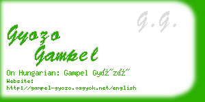 gyozo gampel business card